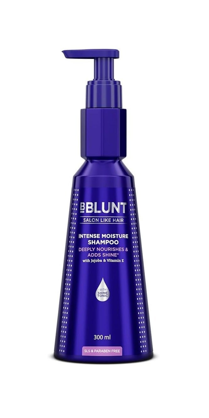 BBLUNT Intense Moisture Shampoo with Jojoba and Vitamin E for Dry & Frizzy Hair - 300 ml - Image 1